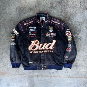 vintage budweiser racing jacket XL